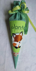 Schultüte Geschwister Fuchs mit Namen Zuckertüte