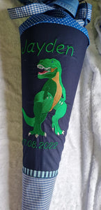 T-REX Schultüte Einschulung Dinosaurier T-REX mit Namen Zuckertüte