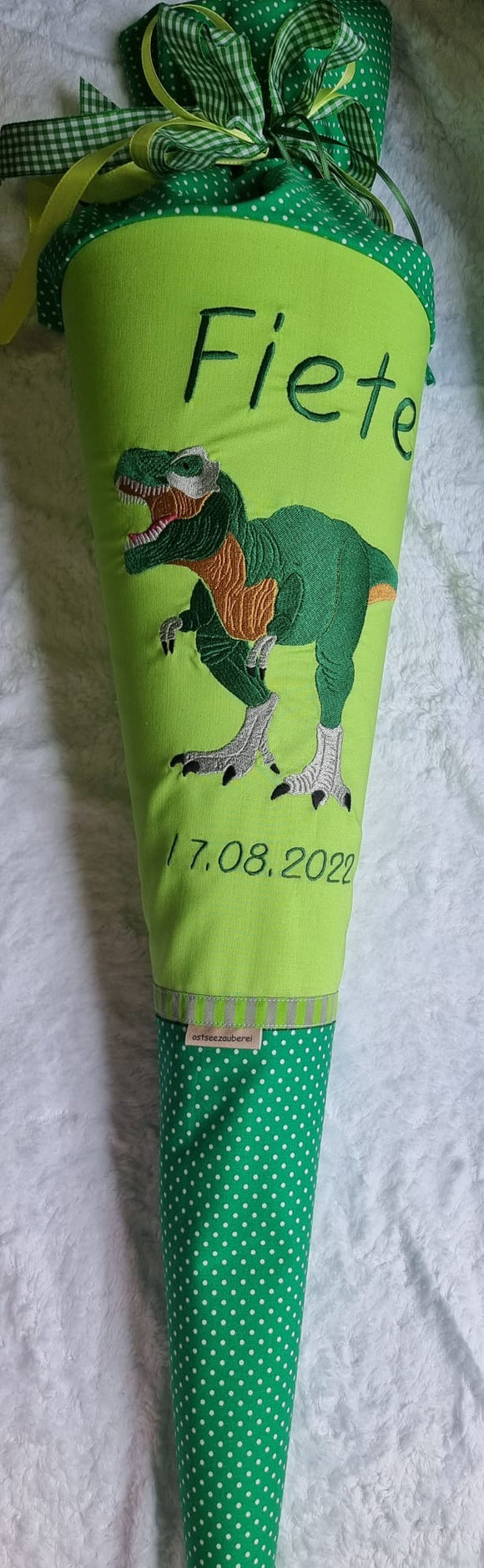 T-REX Schultüte Einschulung Zuckertüte mit Namen Dinosaurier T-REX