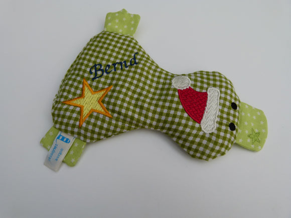 Wärmekissen Weihnachtsente Dinkelkissen mit Namen Körnerkissen Kirschkernkissen Traubenkernkissen Mikrowelle
