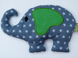 Wärmekissen Dinkelkissen Elefant mit Namen Körnerkissen Mikrowelle Kirschkernkissen