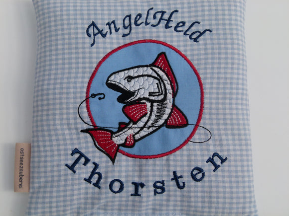 Wärmekissen AngelHeld  Dinkel mit Namen Dinkelkissen Körnerkissen Kirschkernkisen Mikrowelle