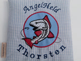 Wärmekissen AngelHeld  Dinkel mit Namen Dinkelkissen Körnerkissen Kirschkernkisen Mikrowelle