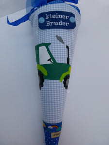 Schultüte Geschwister Traktor mit Namen Zuckertüte